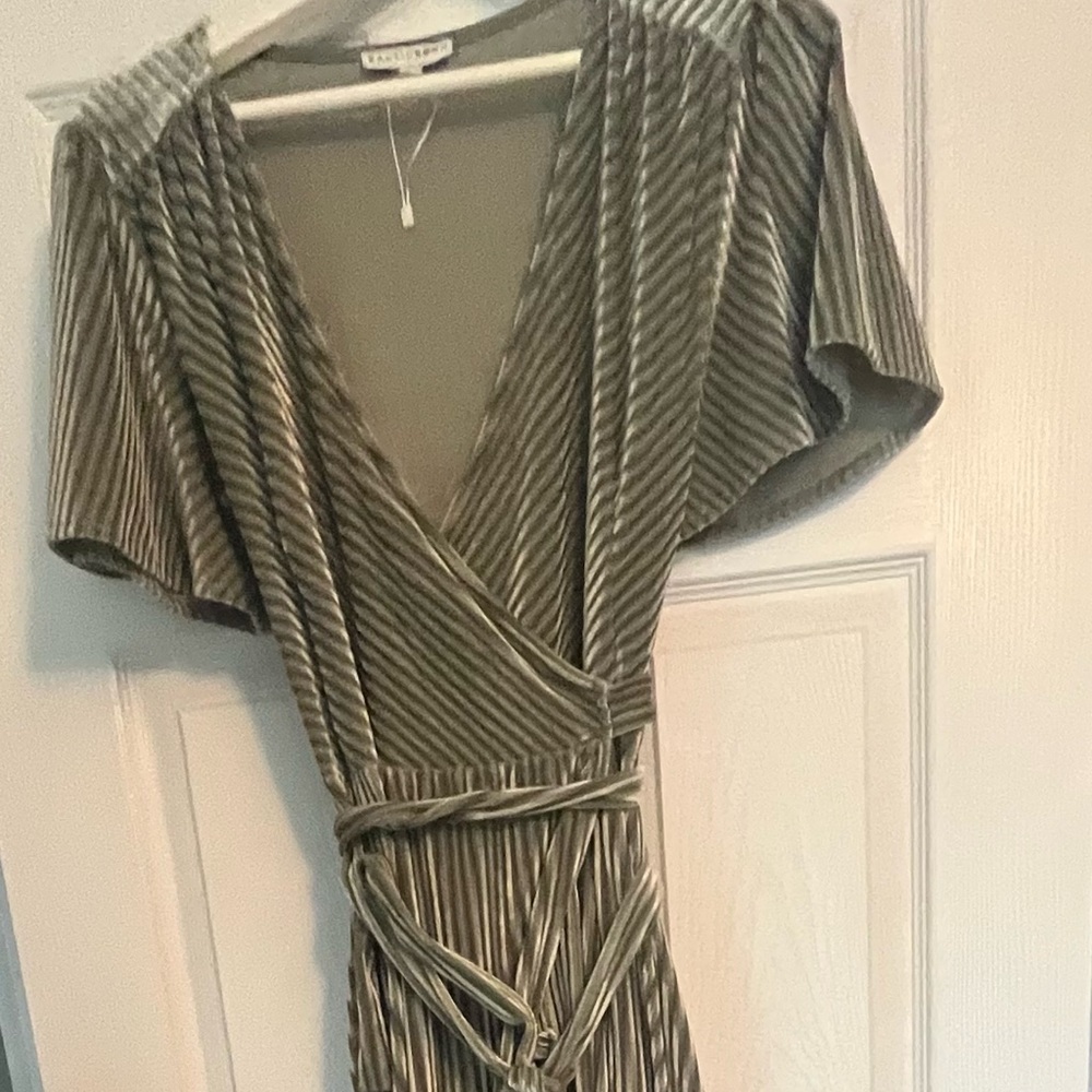 Baltic Born Olive Striped Maxi Dress